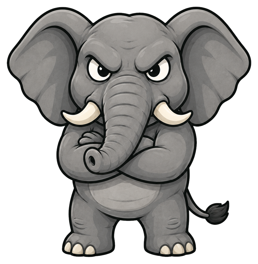 Grumpy elephant