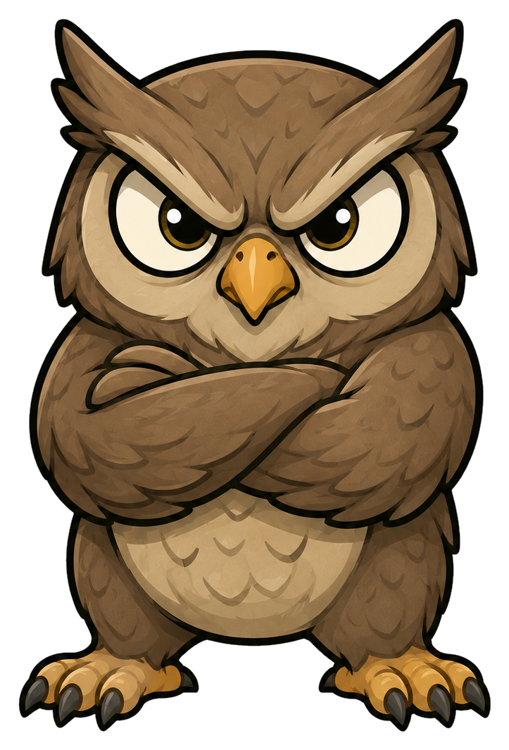 Grumpy owl
