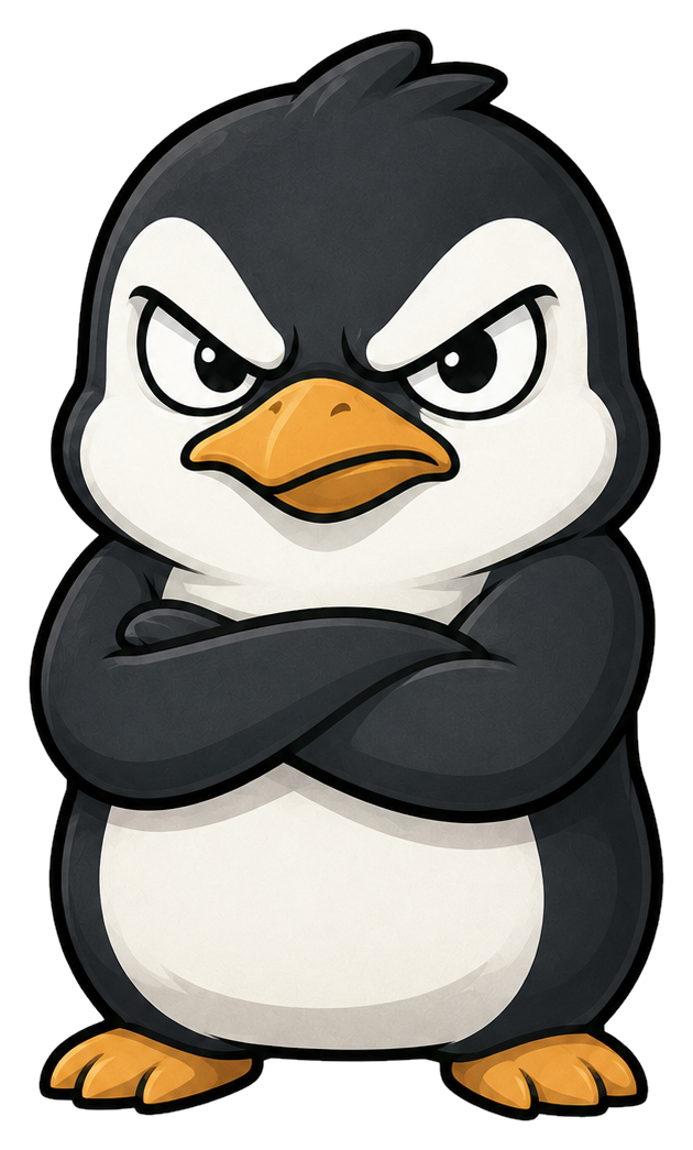 Grumpy penguin