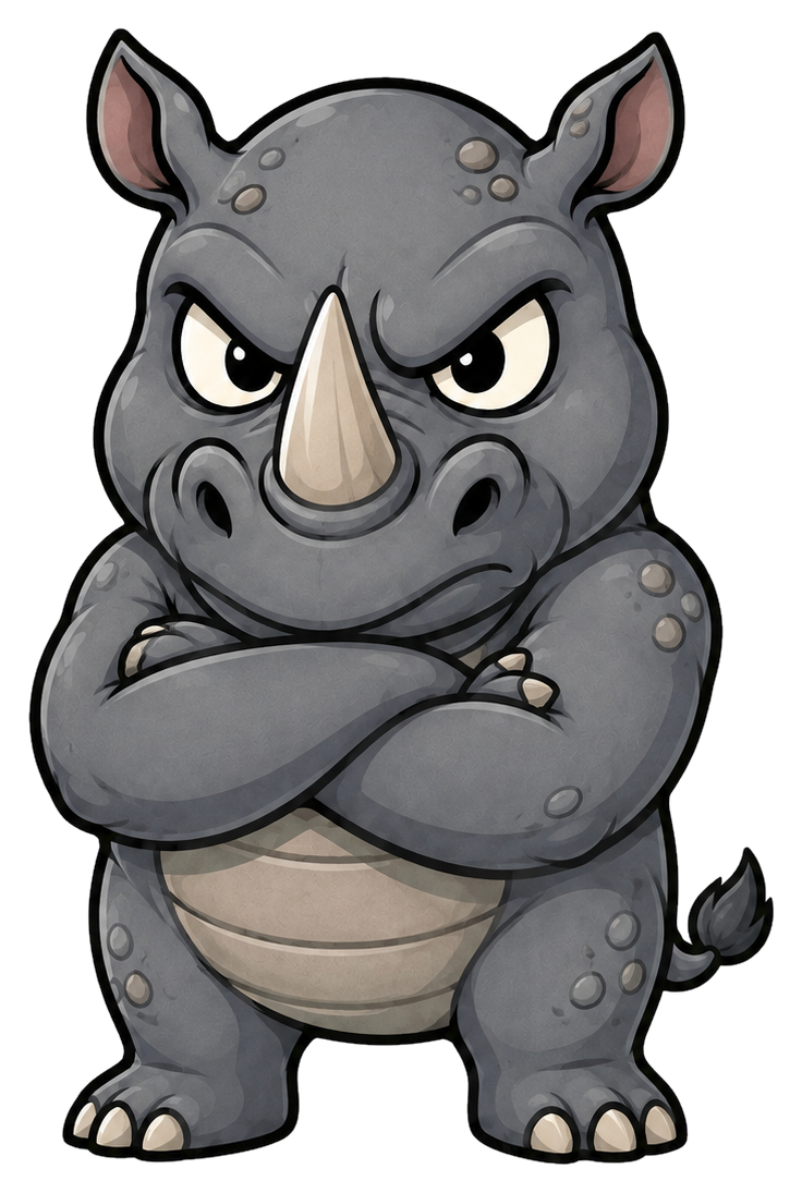 Grumpy rhino